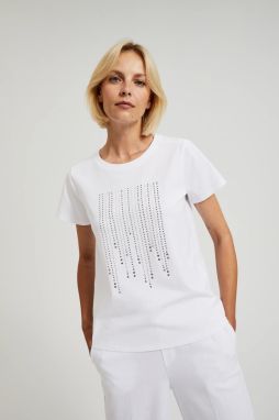 Women's T-shirt with MOODO app - white