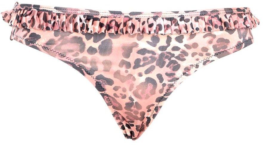Trendyol Leopard Print Frilly Bikini Bottom