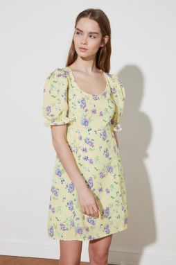 Trendyol Yellow Floral Patterned Dress