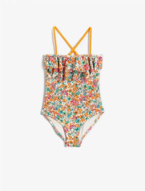 Koton Swimsuit Floral Printed Ruffled