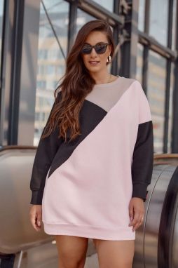 Stuffed cappuccino tunic dress large size