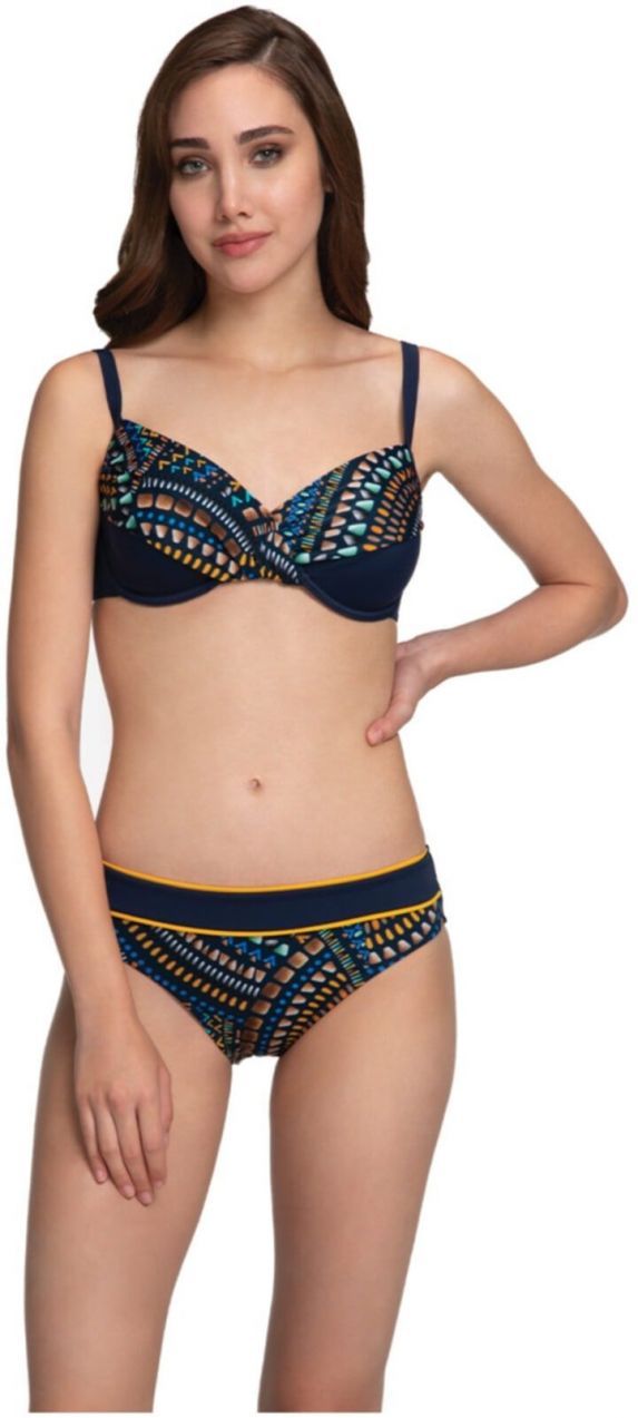 Dagi Women's Navy Blue Underwired Bikini Set
