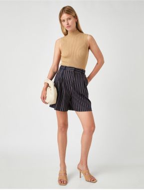 Koton Wide Leg Shorts with Pockets