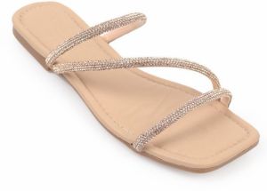 Capone Outfitters Capone Stoned 3-Stripes Flat Heel Quilted Women's Slippers