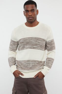 Trendyol Stone Regular Crew Neck Gradient Knitwear Sweater