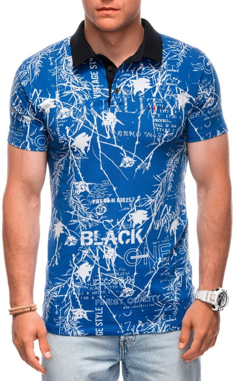 Edoti Printed Men's Polo Shirt