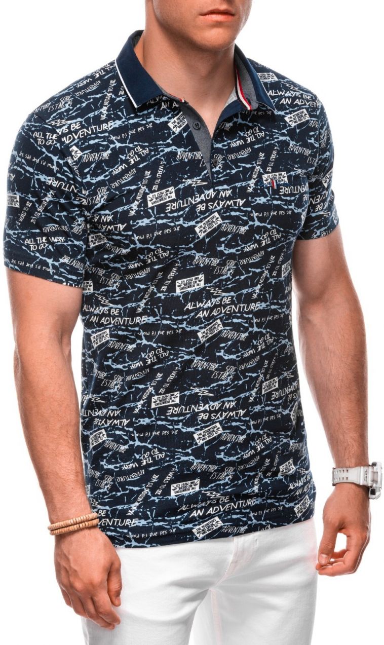 Edoti Printed Men's Polo Shirt
