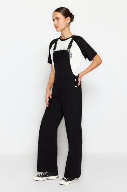 Trendyol Black Denim Overalls Jumpsuit