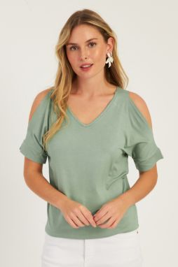 Cool & Sexy Women's Mint Cuffed Collar Blouse