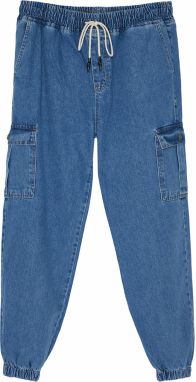Trendyol Blue Wide Cut Plus Size Jogger with Cargo Pocket
