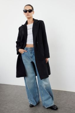 Trendyol Black Double Breasted Regular Woolen Midi Coat