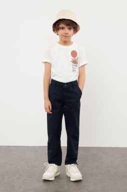 Trendyol Navy Blue Boy Regular Chino Woven School Trousers