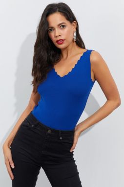 Cool & Sexy Women's Sax Stair Collar Knitwear Blouse YV83