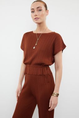 Trendyol Tile Tied Mercerized Knitwear Thin Blouse