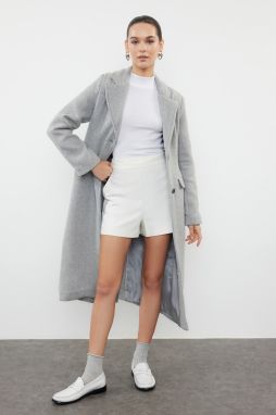 Trendyol Gray Woolen Soft Textured Waist Coat