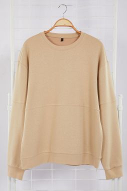 Trendyol Stone Oversize/Wide Cut Piping Sweatshirt