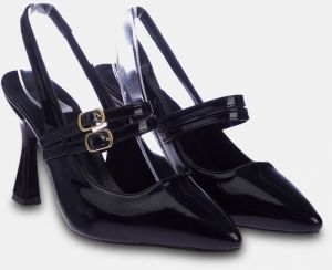 Trendyol Black Belted Buckle Detailed Women's Heeled Shoes
