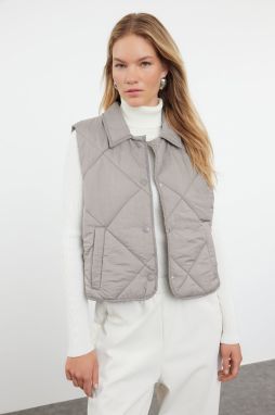 Trendyol Mink Regular Stitching Detailed Quilted Puffer Vest