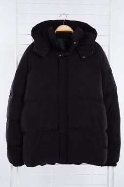 Trendyol Men's Black Oversize Fit Hooded Taslan Winter Coat