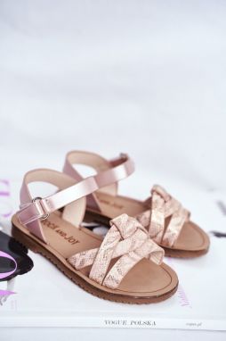 Children's Sandals for Girls pattern Snake Pink Lilo