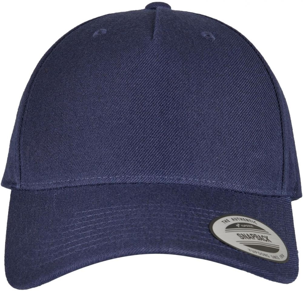 YP CLASSICS 5-PANEL PREMIUM COVERED BRIM SNAPBACK CAP NAVY