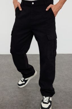 Trendyol Black Men's Cargo Pocket Baggy Trousers
