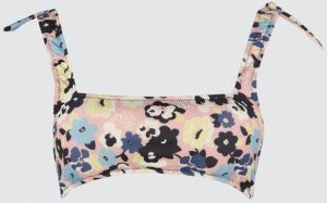 Trendyol Floral Coated Bikini Top