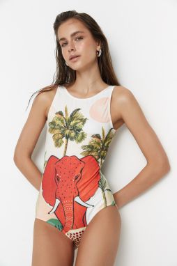Dámske plavky Trendyol Tropical Patterned