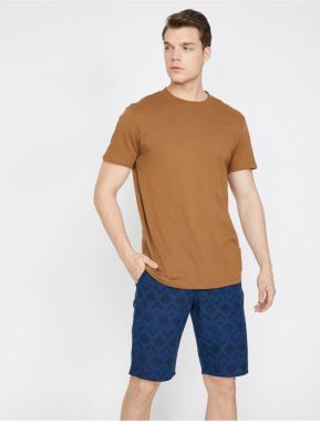 Koton Pocket Detailed, Geometric Pattern Slim Fit Shorts