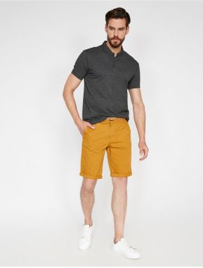 Koton Pocket Detailed Belted Slim Fit Shorts