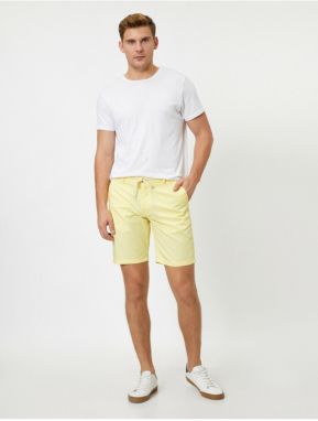 Koton Men's Comfortable Fit Shorts with Elastic Waistband