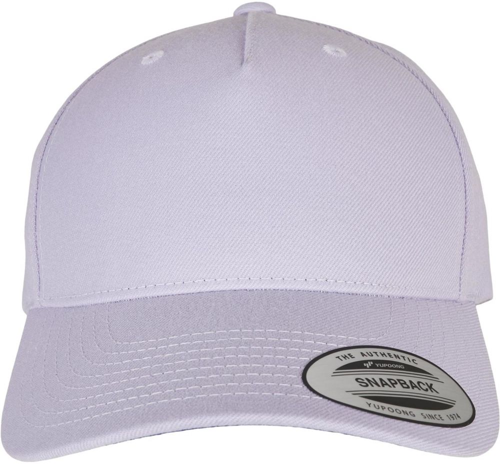 YP CLASSICS 5-PANEL PREMIUM COVERED SNAPBACK CAP LIGHT PURPLE