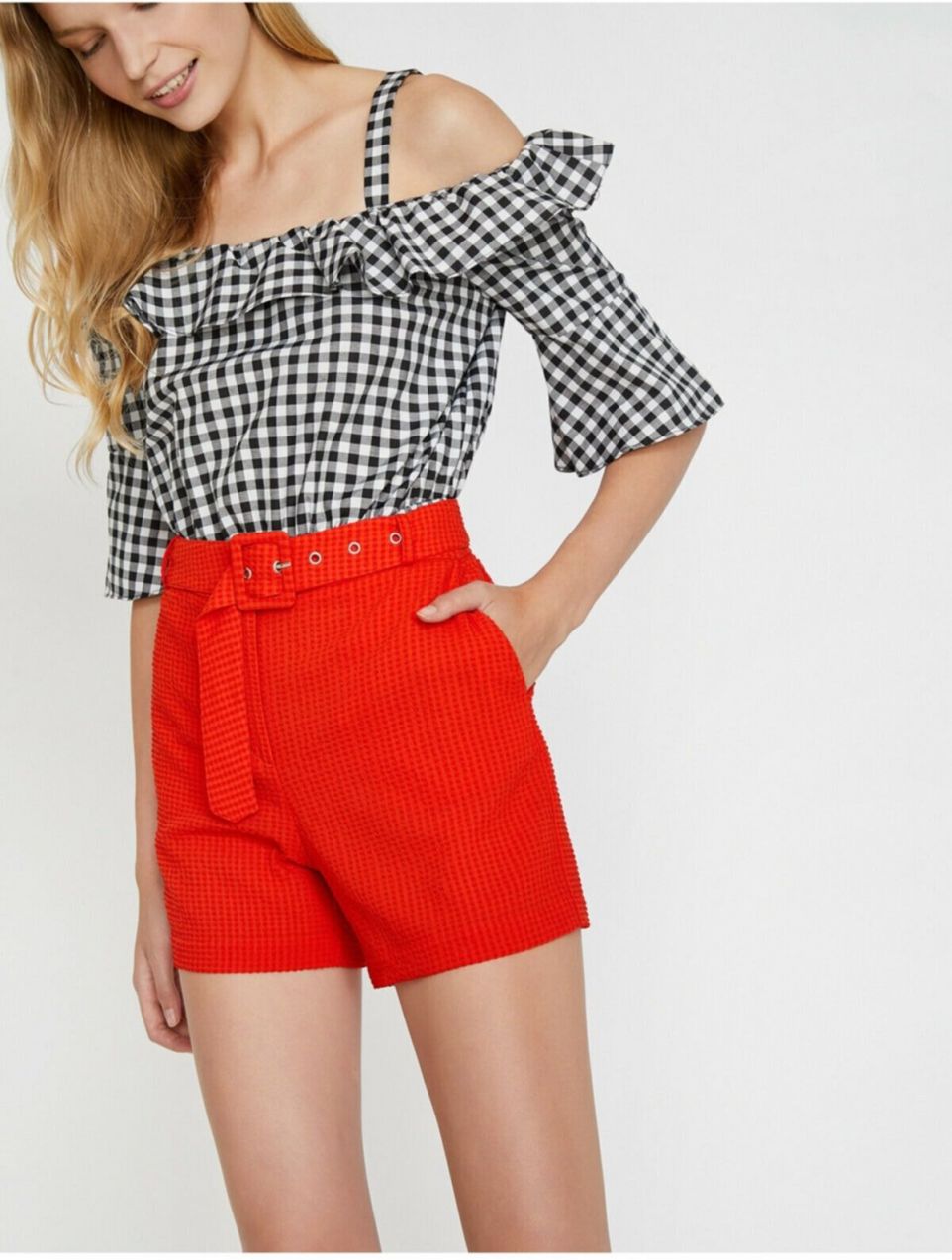 Koton Women's Belt Detailed Shorts