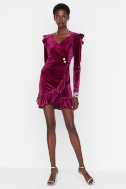 Dámske šaty Trendyol TPRAW23EL00186/PLUM{