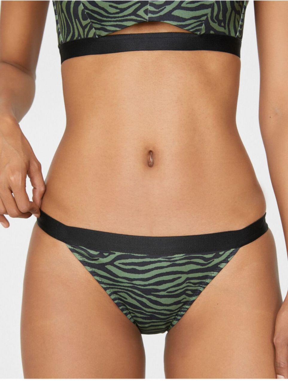 Koton Zebra Patterned Bikini Bottoms