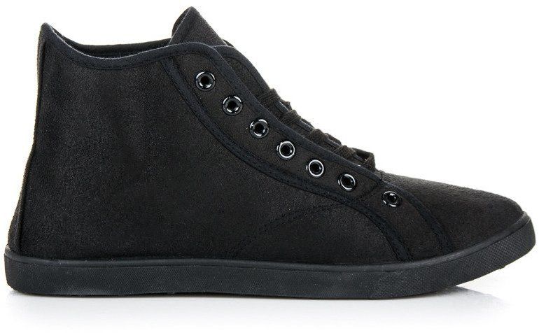 SHELOVET BLACK HIGH SNEAKERS