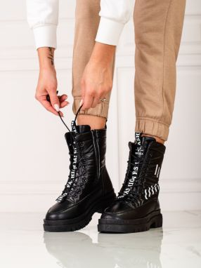 Insulated women's workers on the Vinceza platform black