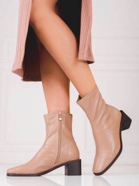 Fitted women's ankle boots in Vinceza eco leather