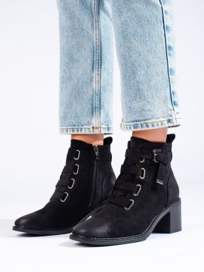 Women's ankle boots on the post Shelvt black