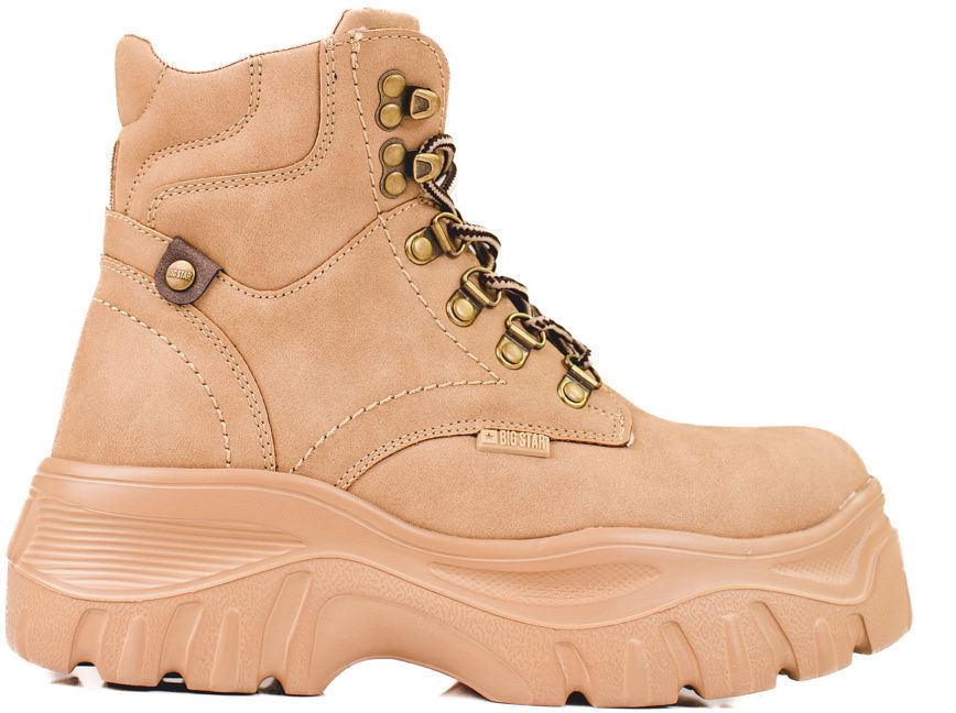 BIG STAR SHOES Women's trappers on the BIG STAR platform KK274366