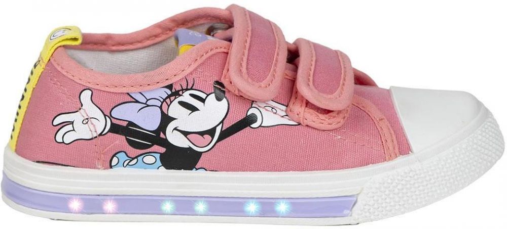 SNEAKERS PVC SOLE WITH LIGHTS COTTON MINNIE