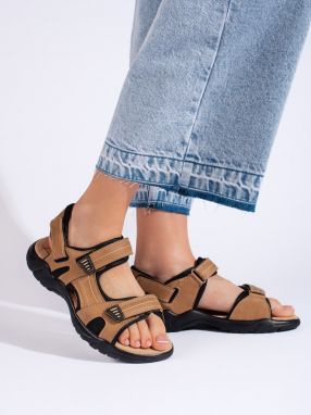 Shelvt Women's Brown Sports Sandals
