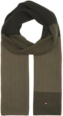 Tommy Hilfiger Šál - PIMA COTTON SCARF CB zelený