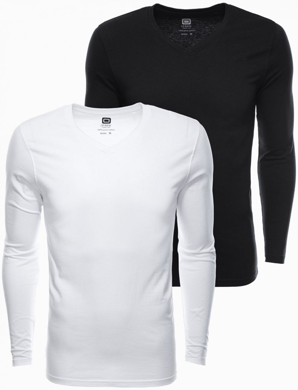 Ombre Clothing Men's plain longsleeve - mix 2