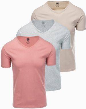 Ombre Set of V-NECK cotton shirts 3-pack