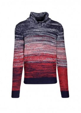Tommy Hilfiger Sveter - ETON SHAWL-NK CF tmavomodro-červená
