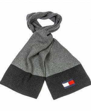 Tommy Hilfiger Šál - BIG FLAG SCARF tmavosivý