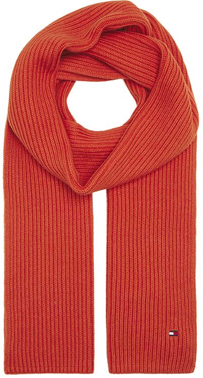 Tommy Hilfiger Šál - PIMA COTTON SCARF oranžový