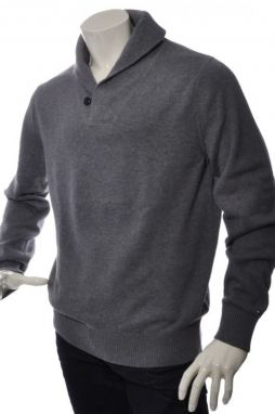 Tommy Hilfiger Sveter - COLLIN SHAWL-NK šedý
