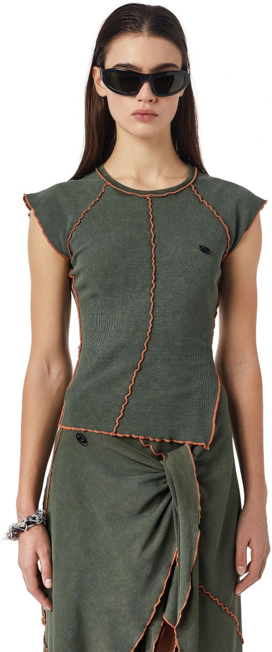 Diesel Top - T-SKYOVER TANK TOP zelený